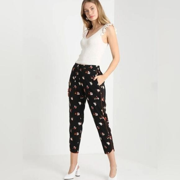 NEW Ted Baker Flisie Color By Number Floral Drawstring Jogger Pant Size 3 (US 8) - Picture 1 of 11